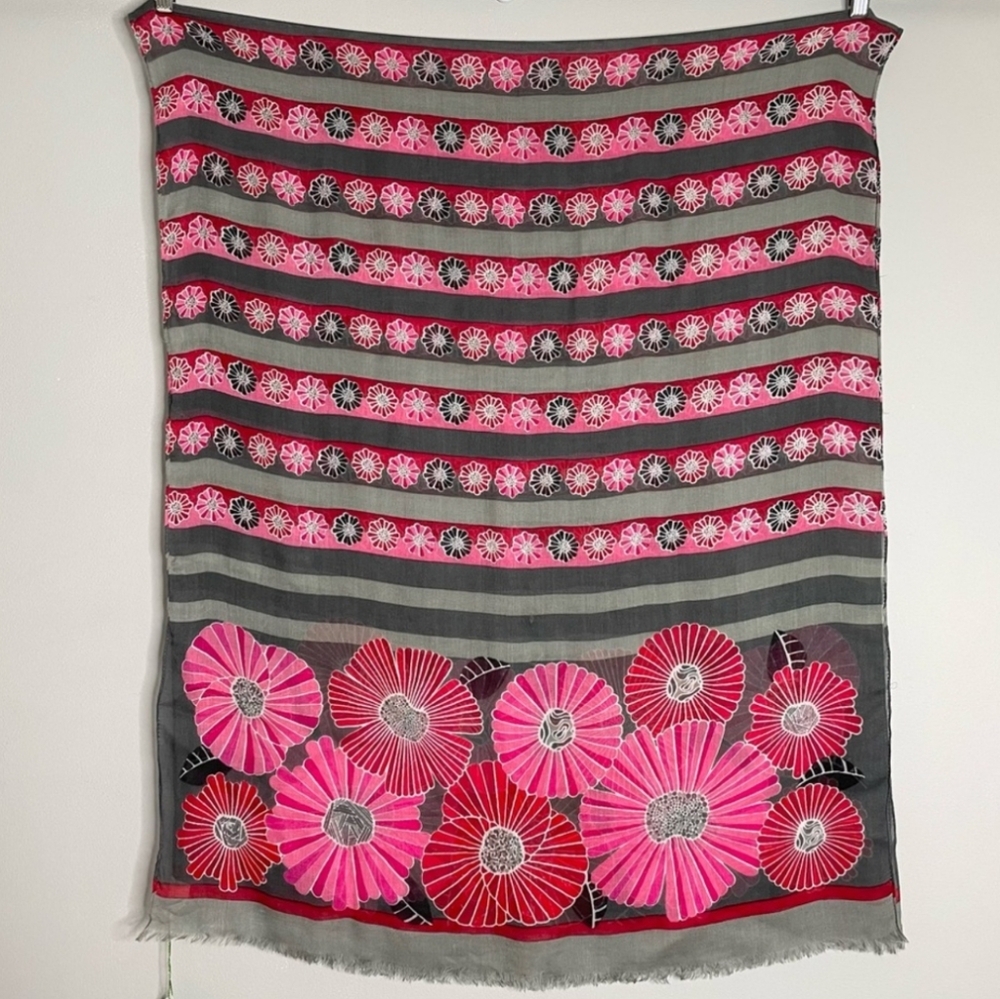 Vera Bradley Cheery Blossom Soft Fringe Scarf